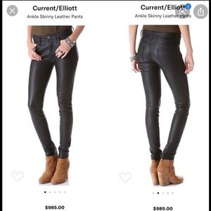 Current Elliot the leather skinny pant.Size 25 new